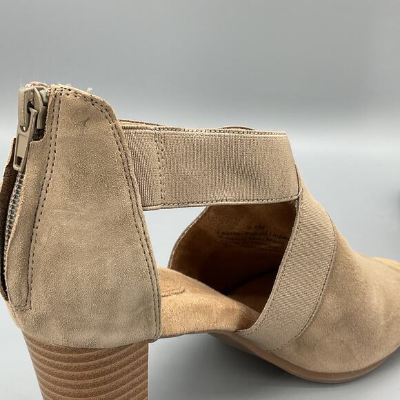 NEW Giani Bernini Women’s Averiel Leather Open Toe Pumps Beige Size 9.5M - Picture 8 of 12